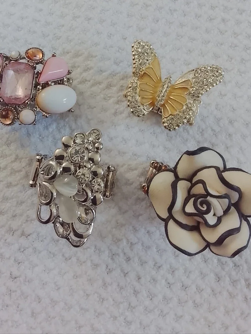 Silvertone Adjustable Rings - Picture 2 of 5